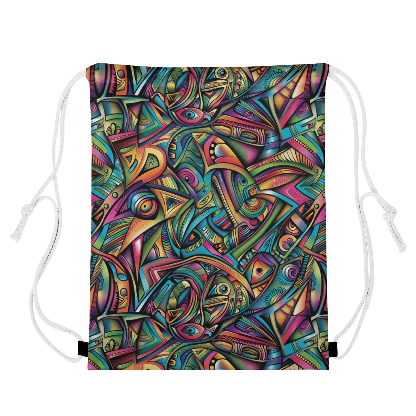 Cosmic Tribal Fusion Drawstring Bag