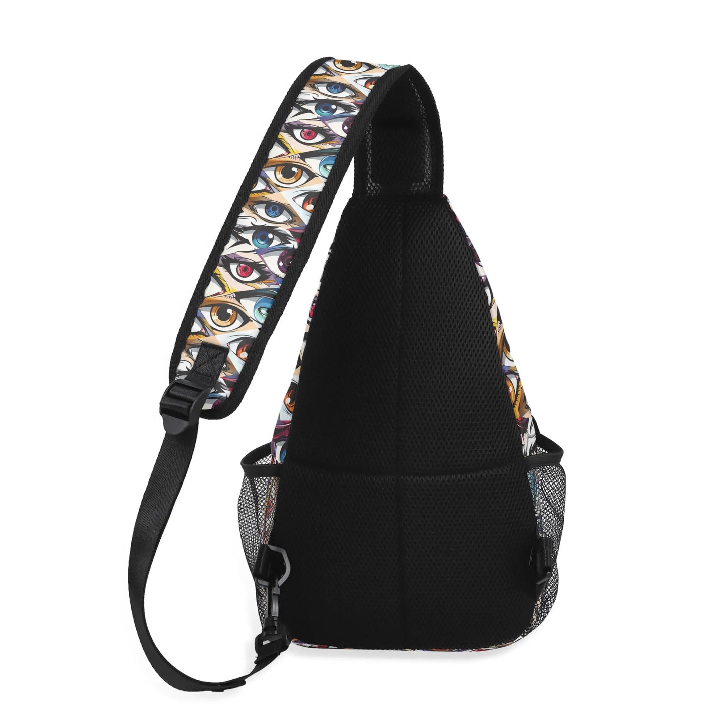 Animé Eyes Chest Crossbody Bag with Adjustable Strap