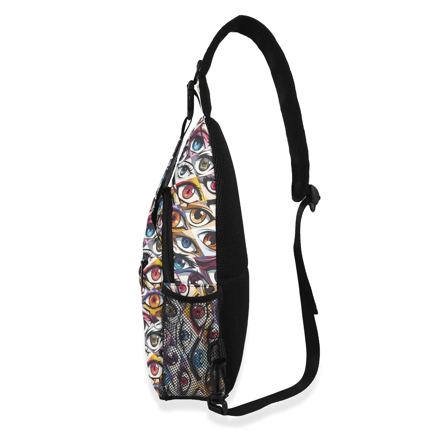 Animé Eyes Chest Crossbody Bag with Adjustable Strap