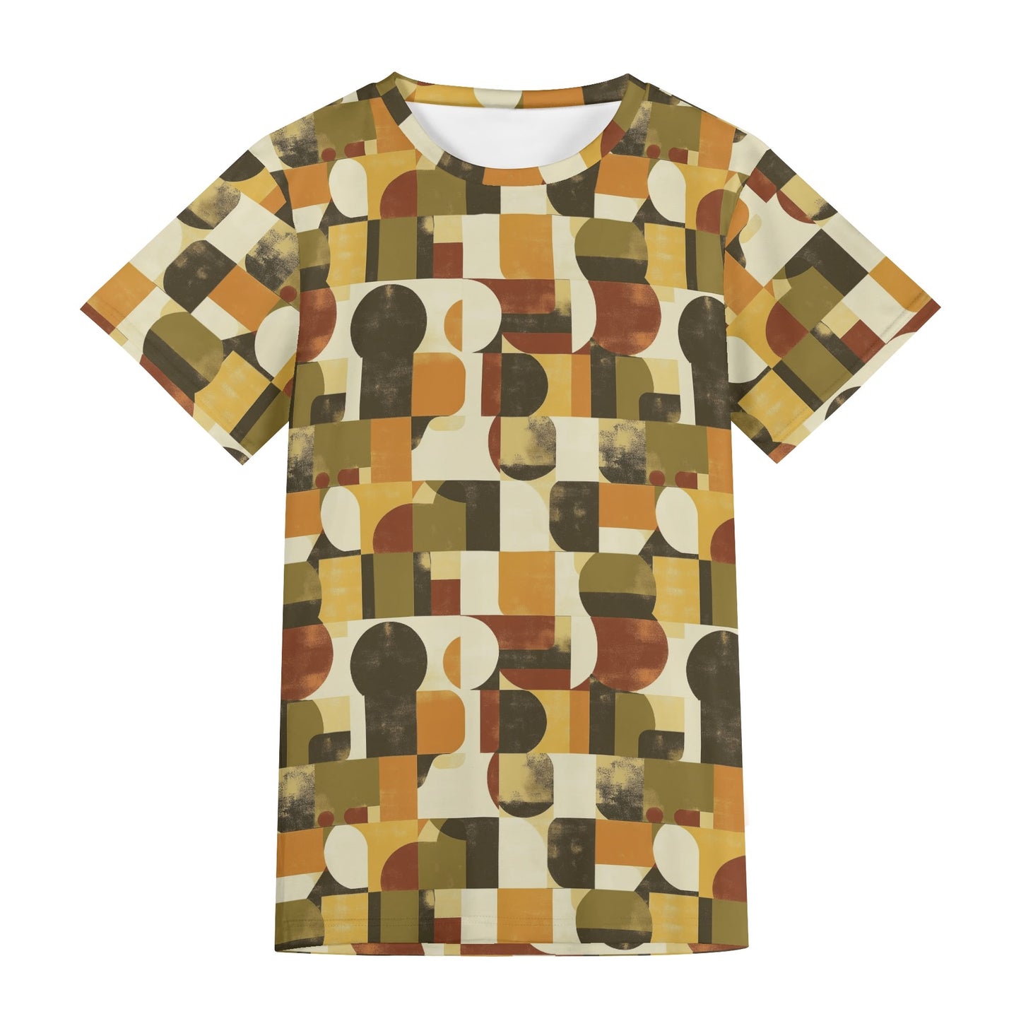 Retro Geometric Fusion T-Shirt