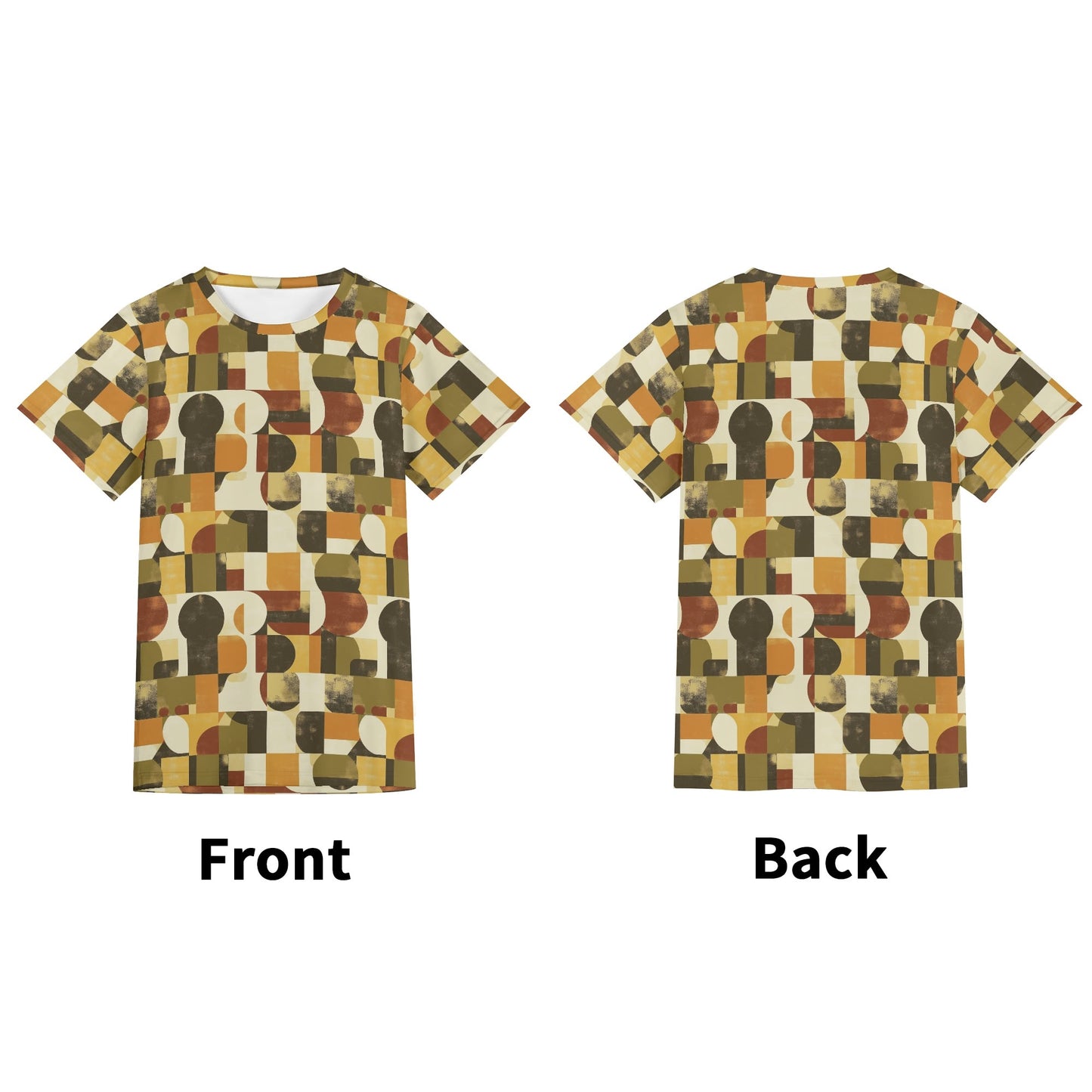 Retro Geometric Fusion T-Shirt