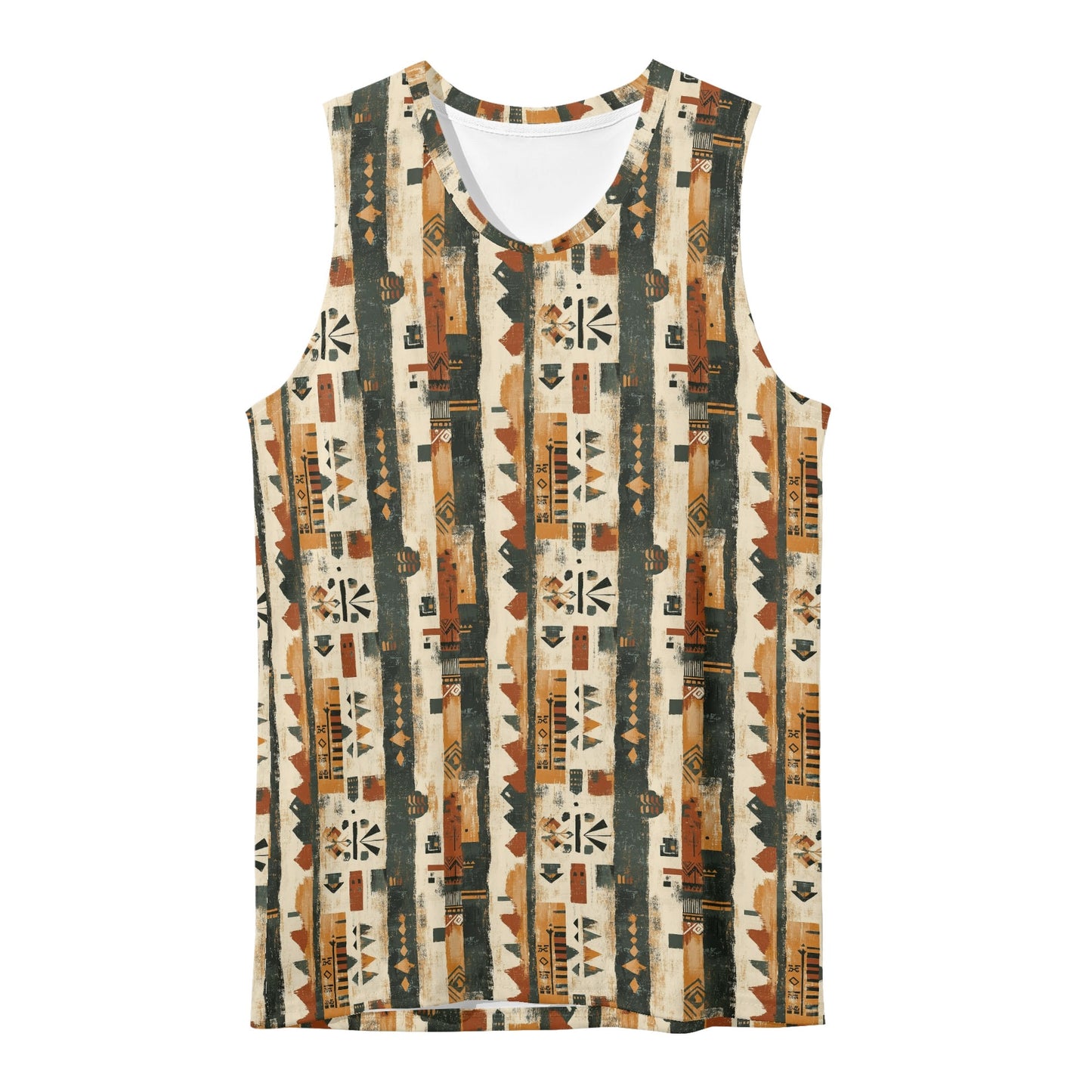 Mesa Stripes Mens Loose Fit Sleeveless Tank Top