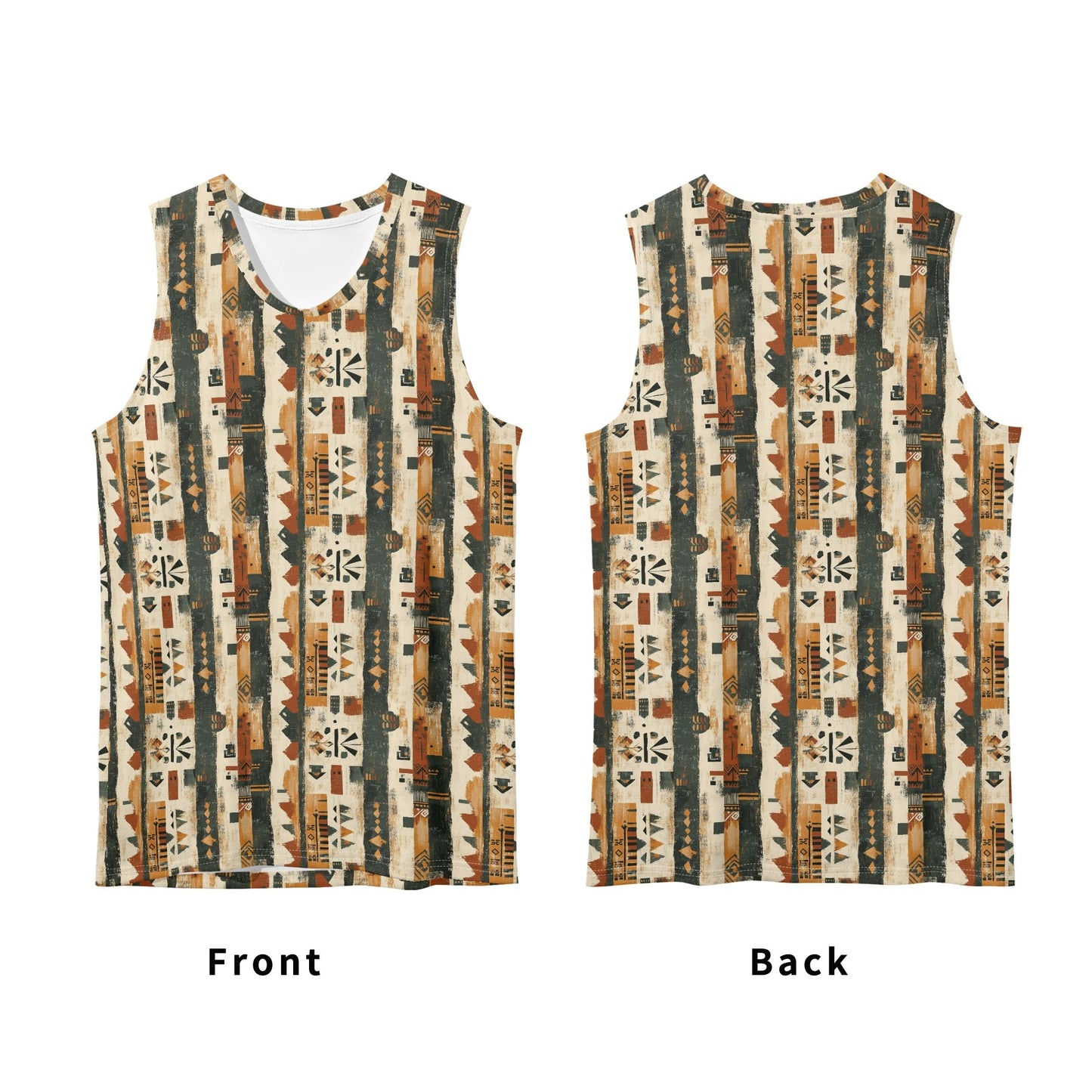 Mesa Stripes Mens Loose Fit Sleeveless Tank Top