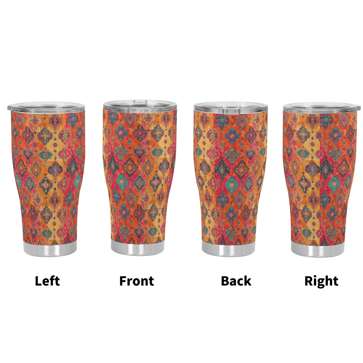 Vibrant Moroccan Tile Medley Stainless Steel Tumbler 30oz