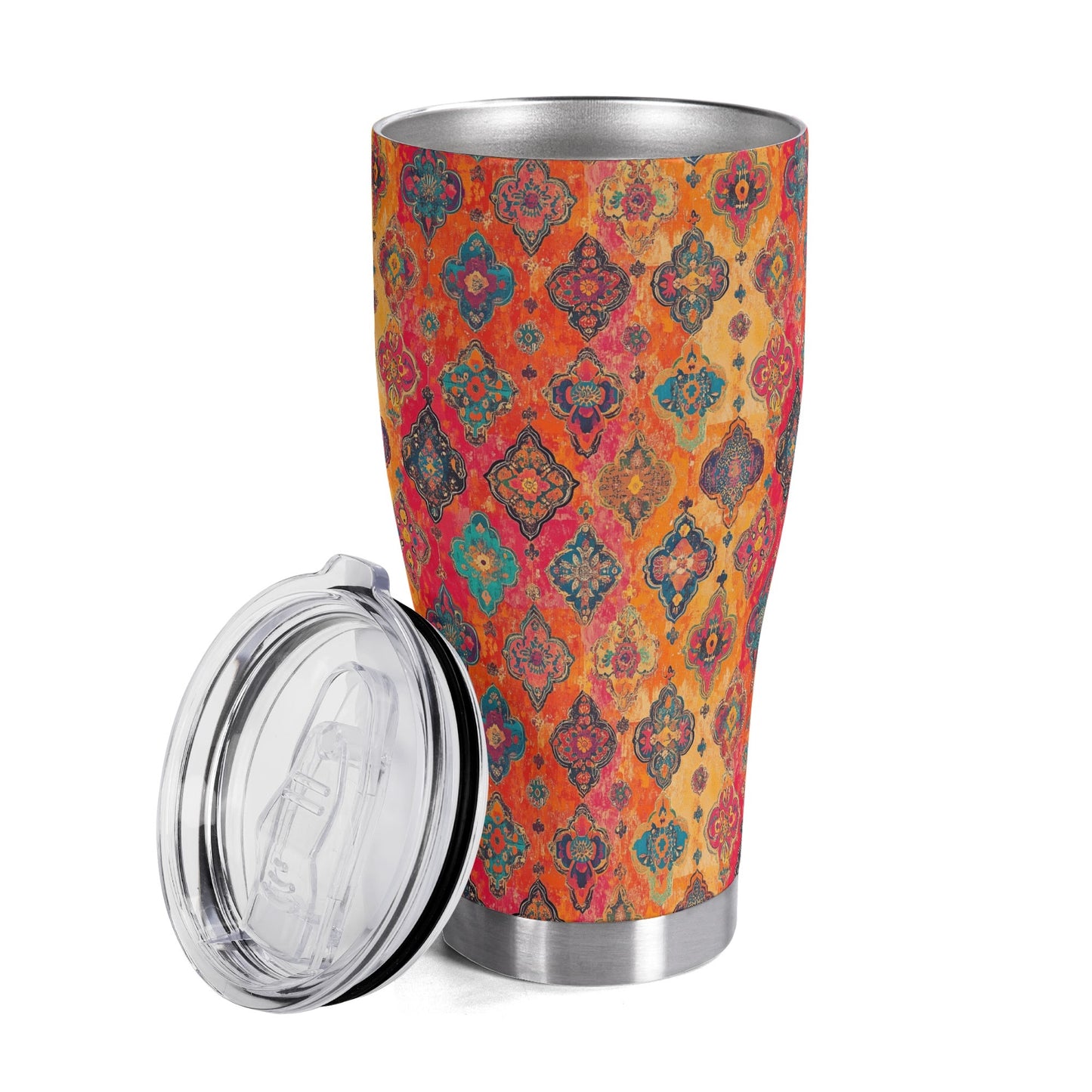 Vibrant Moroccan Tile Medley Stainless Steel Tumbler 30oz