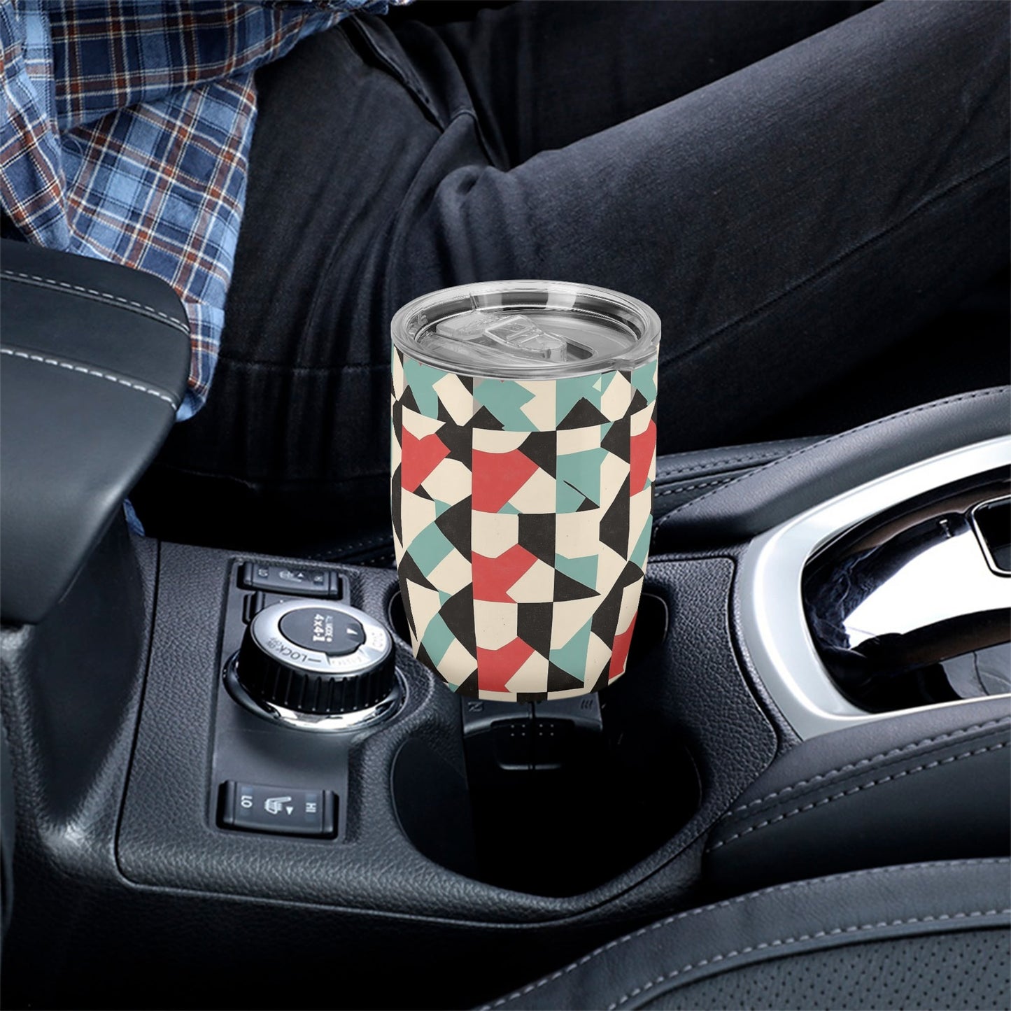 Retro Check Stainless Steel Tumbler 30oz