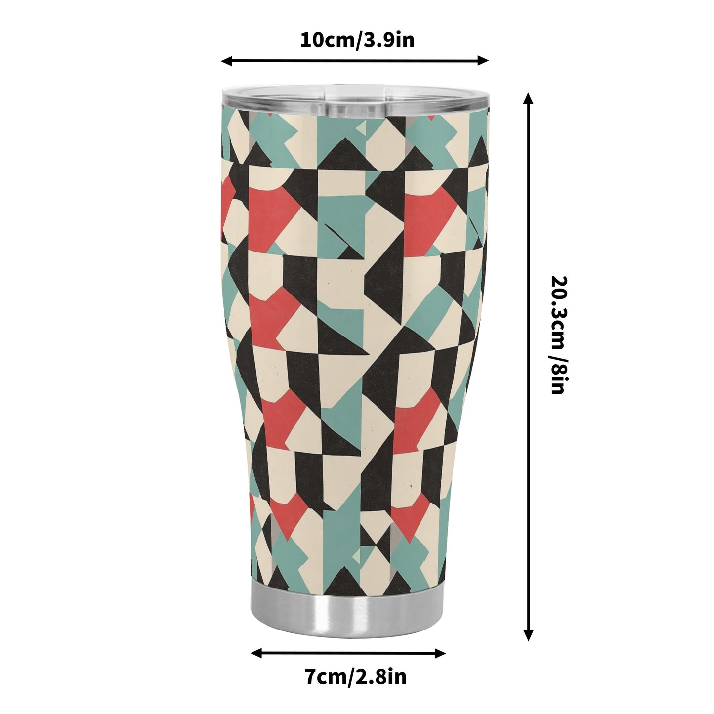 Retro Check Stainless Steel Tumbler 30oz