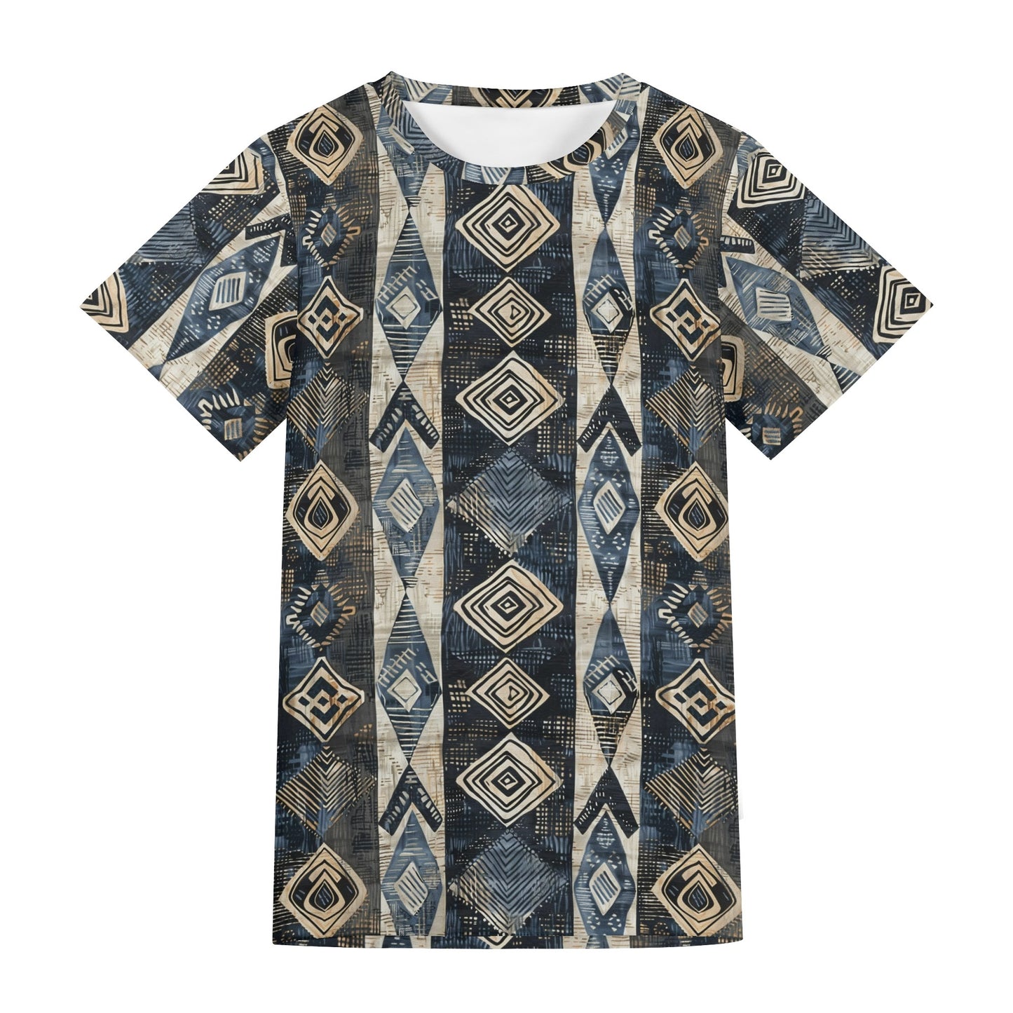 Indigo Ethno Strokes T-Shirt