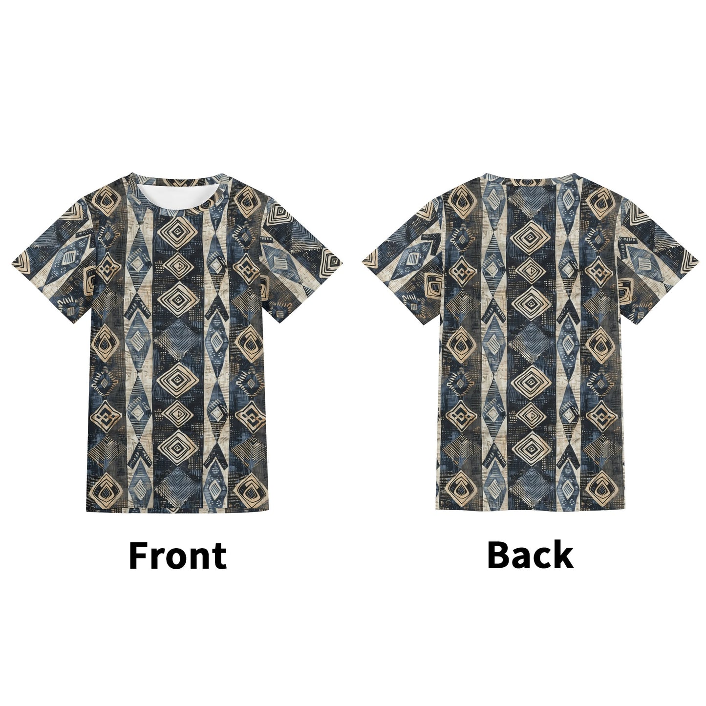 Indigo Ethno Strokes T-Shirt