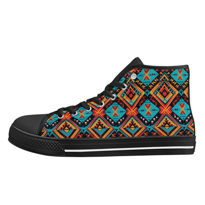 Tribal Groove Men's High-Top Canvas Shoes