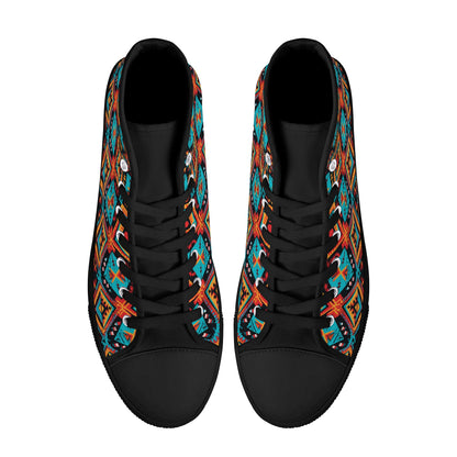 Tribal Groove Men's High-Top Canvas Shoes