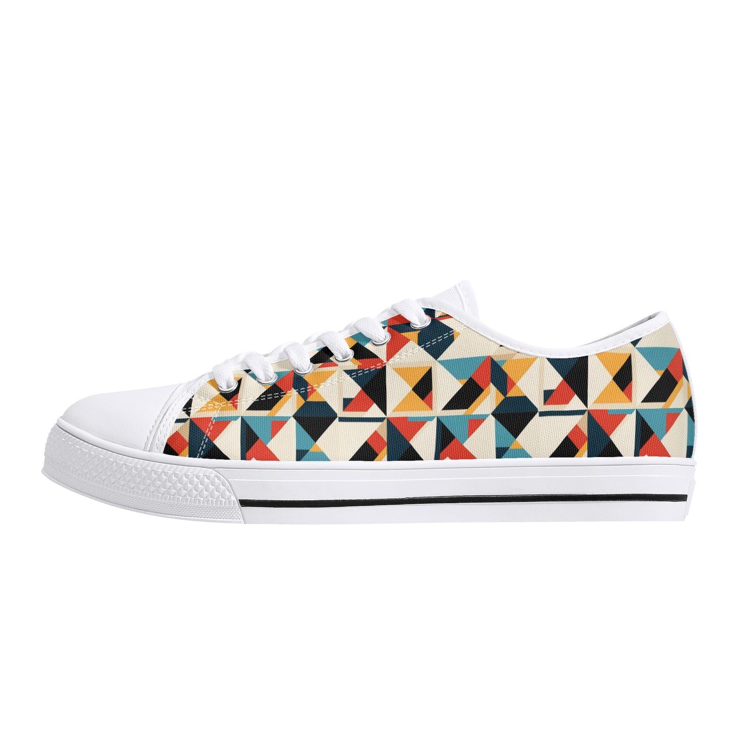 Retro Rhythm Men's Lightweight Low-Top Canvas Shoes