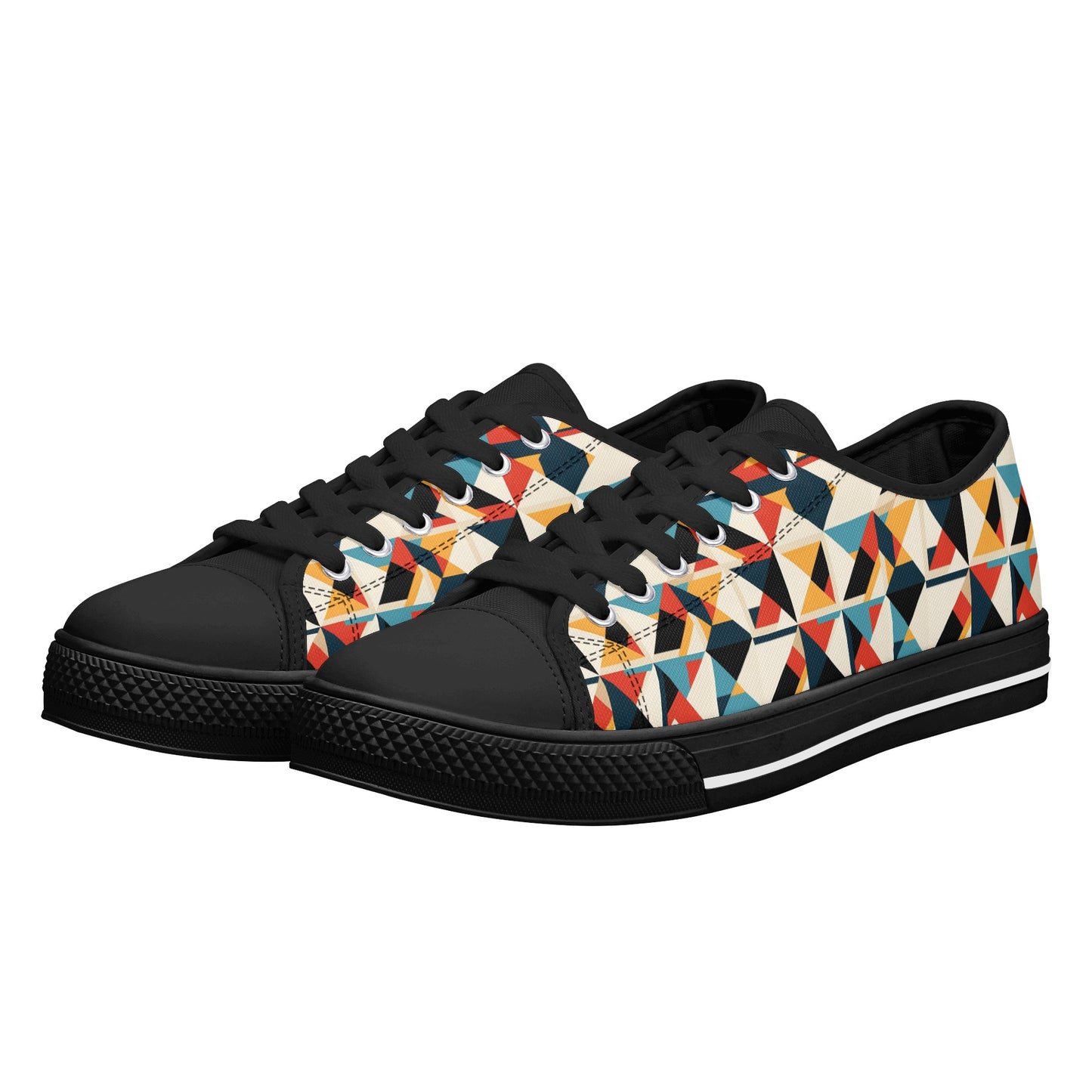 Retro Rhythm Men's Lightweight Low-Top Canvas Shoes