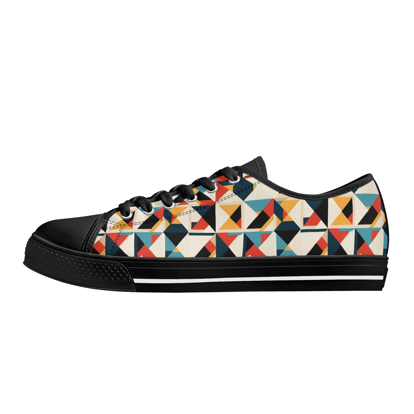 Retro Rhythm Men's Lightweight Low-Top Canvas Shoes