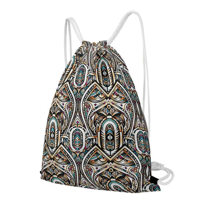 Abstract Ancestry Drawstring Bag