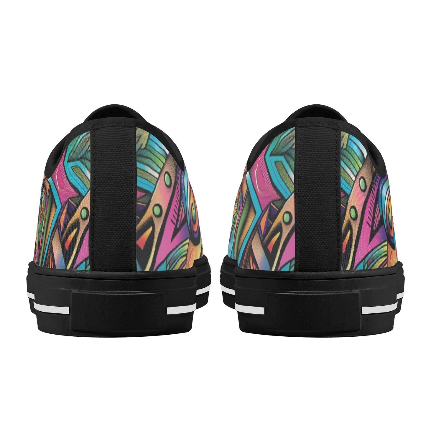 Cosmic Tribal Fusion Mens Lightweight Low-Top Canvas Shoes