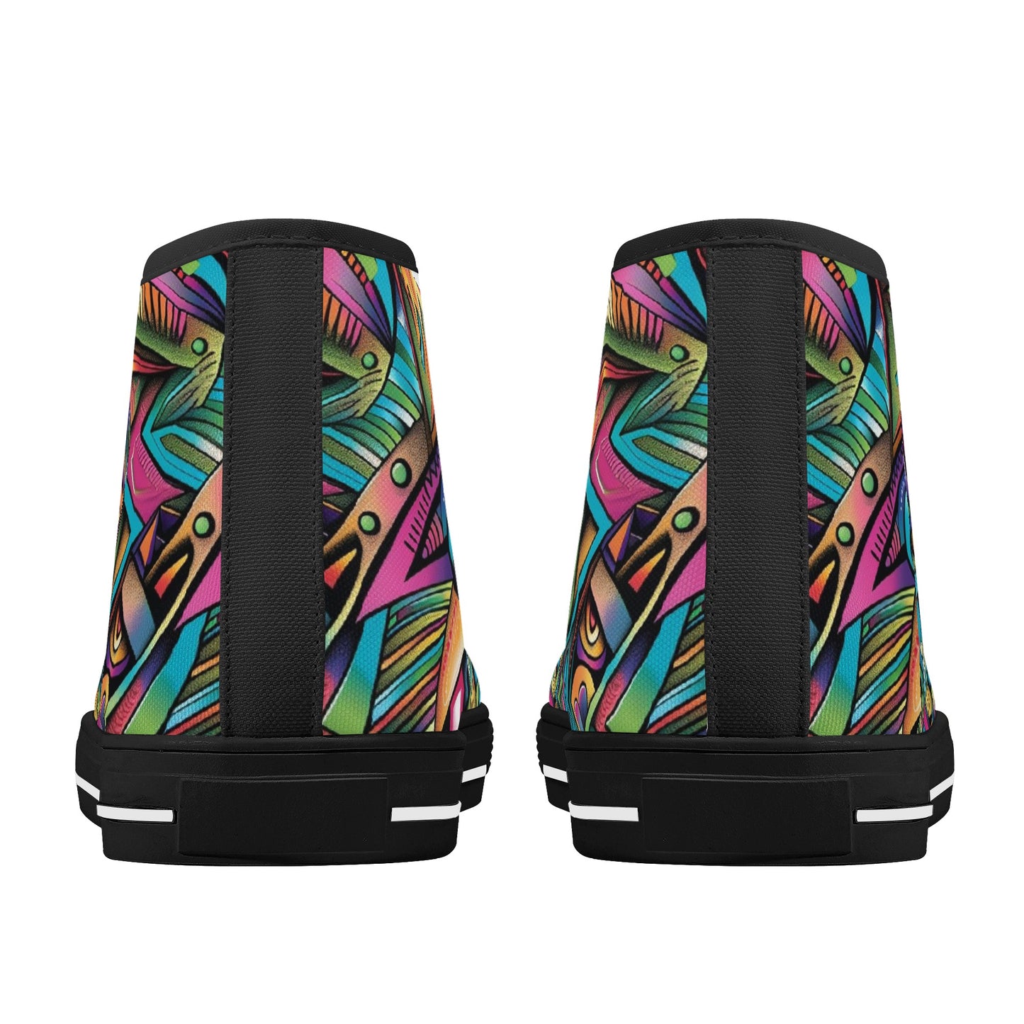 Cosmic Tribal Fusion Womens High Top Canvas Shoes