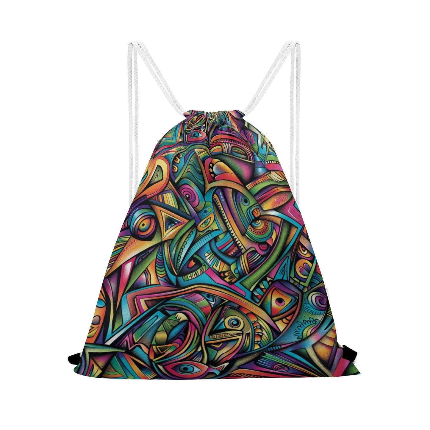 Cosmic Tribal Fusion Drawstring Bag