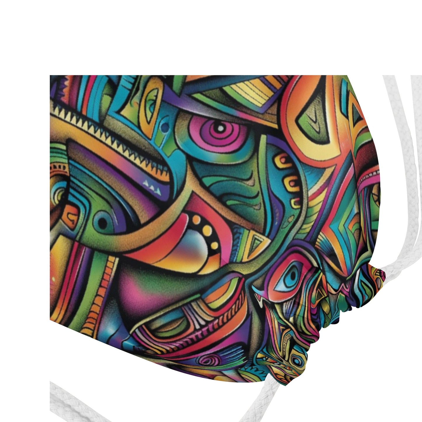 Cosmic Tribal Fusion Drawstring Bag