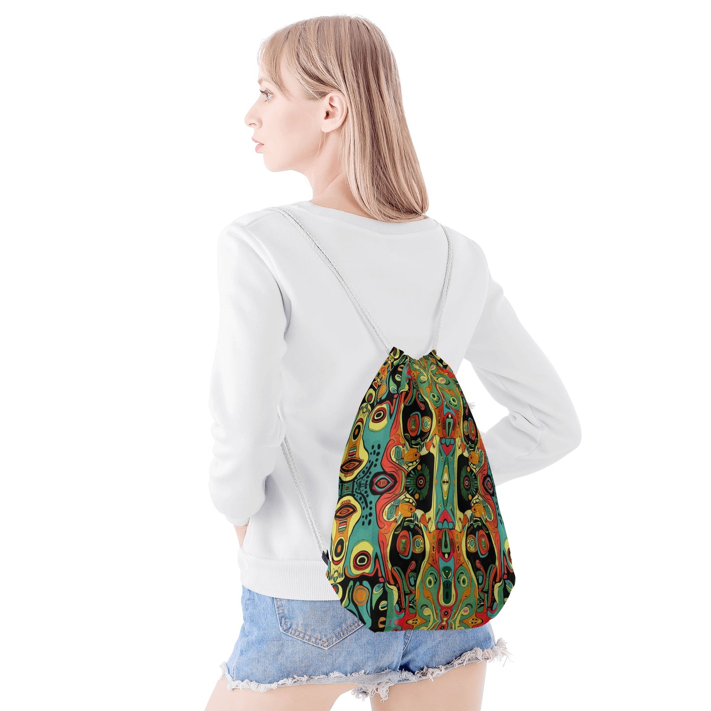 Ancestral Echoes Drawstring Bag