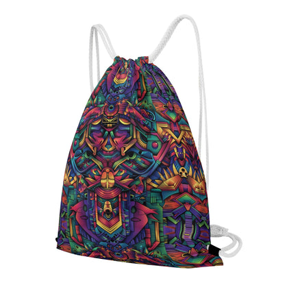 Cybernetic Totem Drawstring Bag