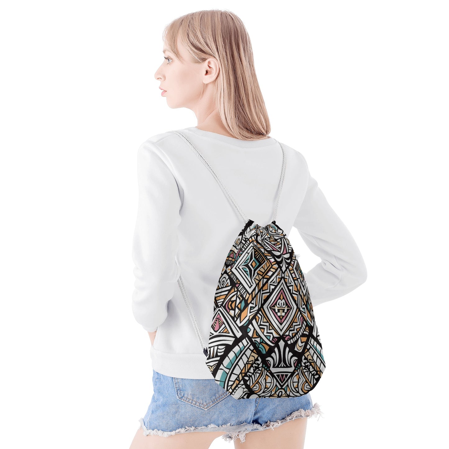 Geotribal Matrix Drawstring Bag