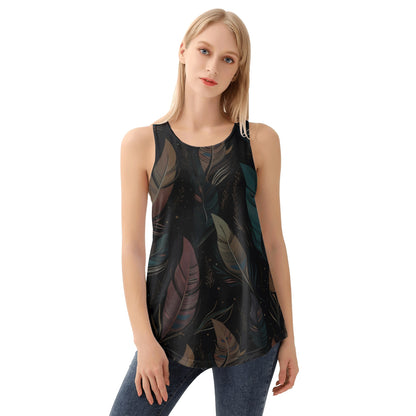 Midnight Melody Feather Women's Tank Top