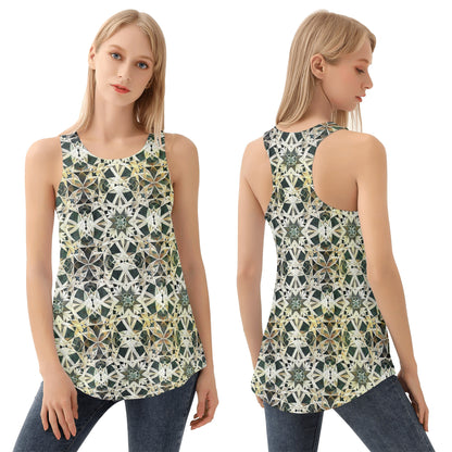 Verdant Vertex Loose Tank Top