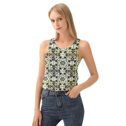 Verdant Vertex Loose Tank Top