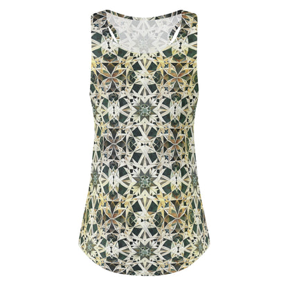 Verdant Vertex Loose Tank Top