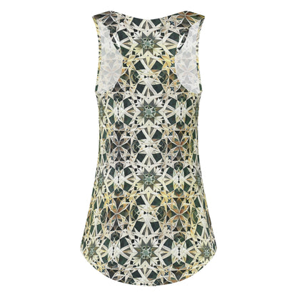 Verdant Vertex Loose Tank Top