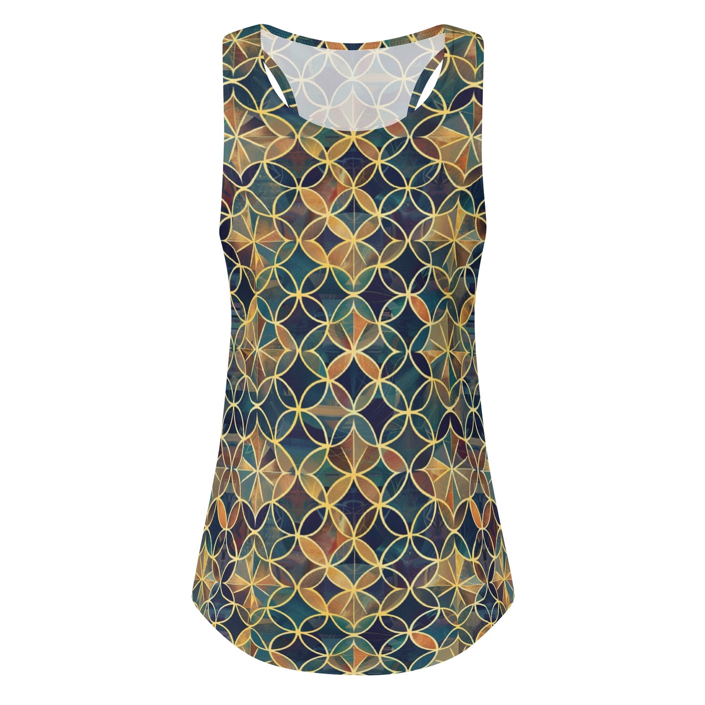 Golden Geolace Loose Tank Top