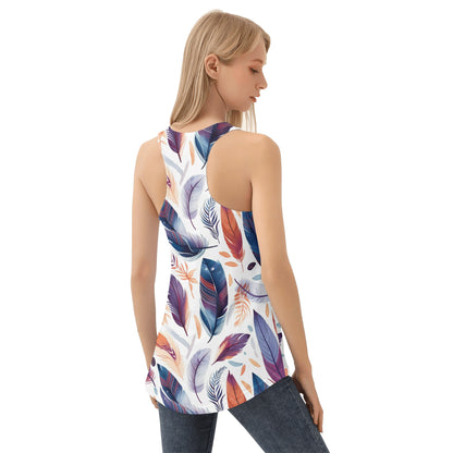 Aquarelle Plumes Loose Tank Top