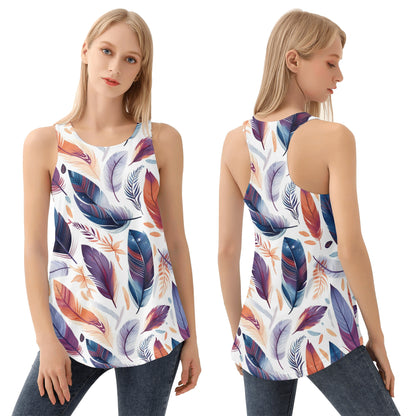 Aquarelle Plumes Loose Tank Top