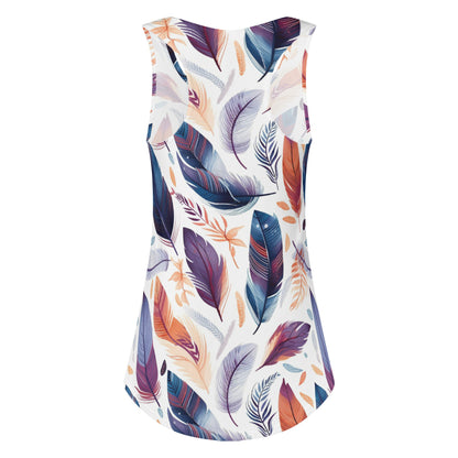 Aquarelle Plumes Loose Tank Top