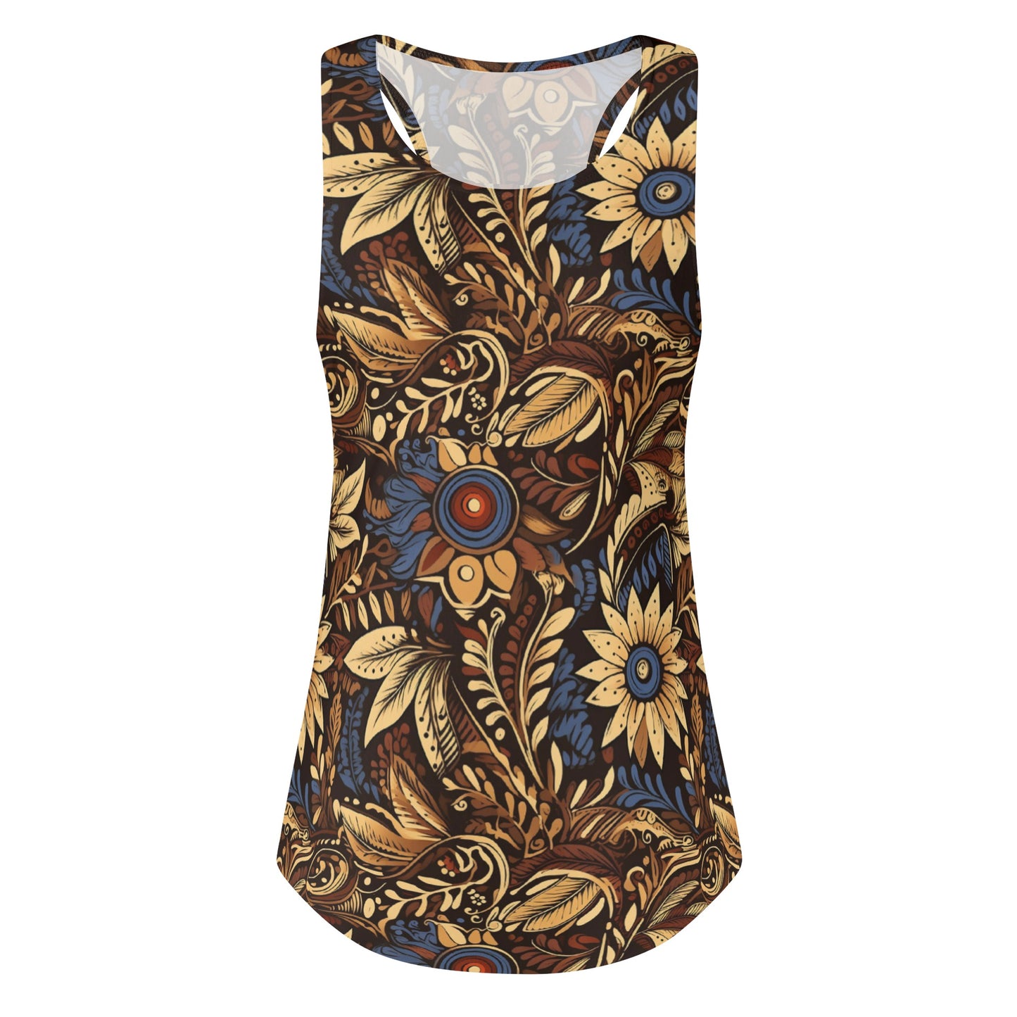 Baroque Blossoms Loose Tank Tops