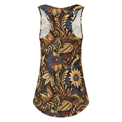 Baroque Blossoms Loose Tank Tops