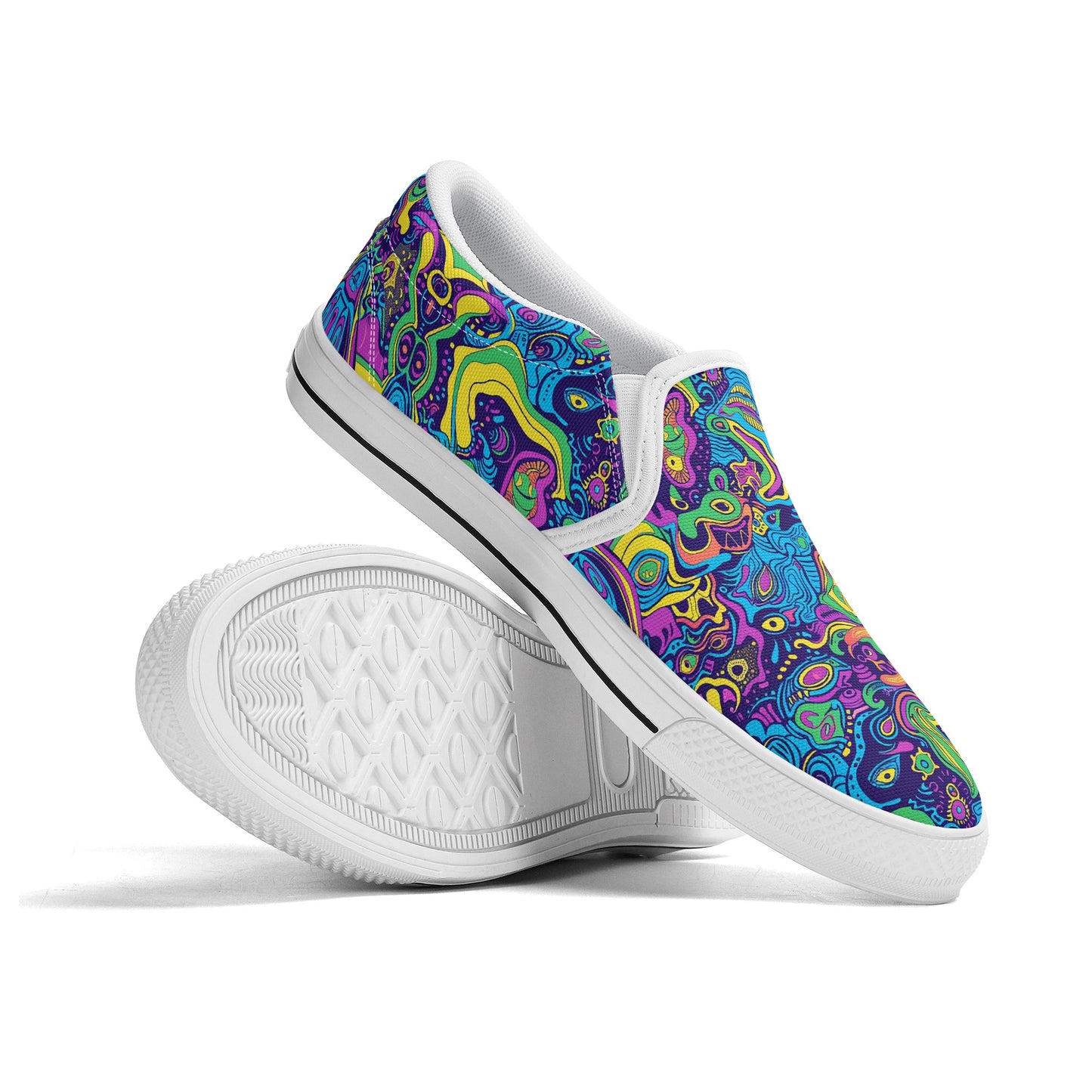 Vivid Visions Mens Slip On Shoes