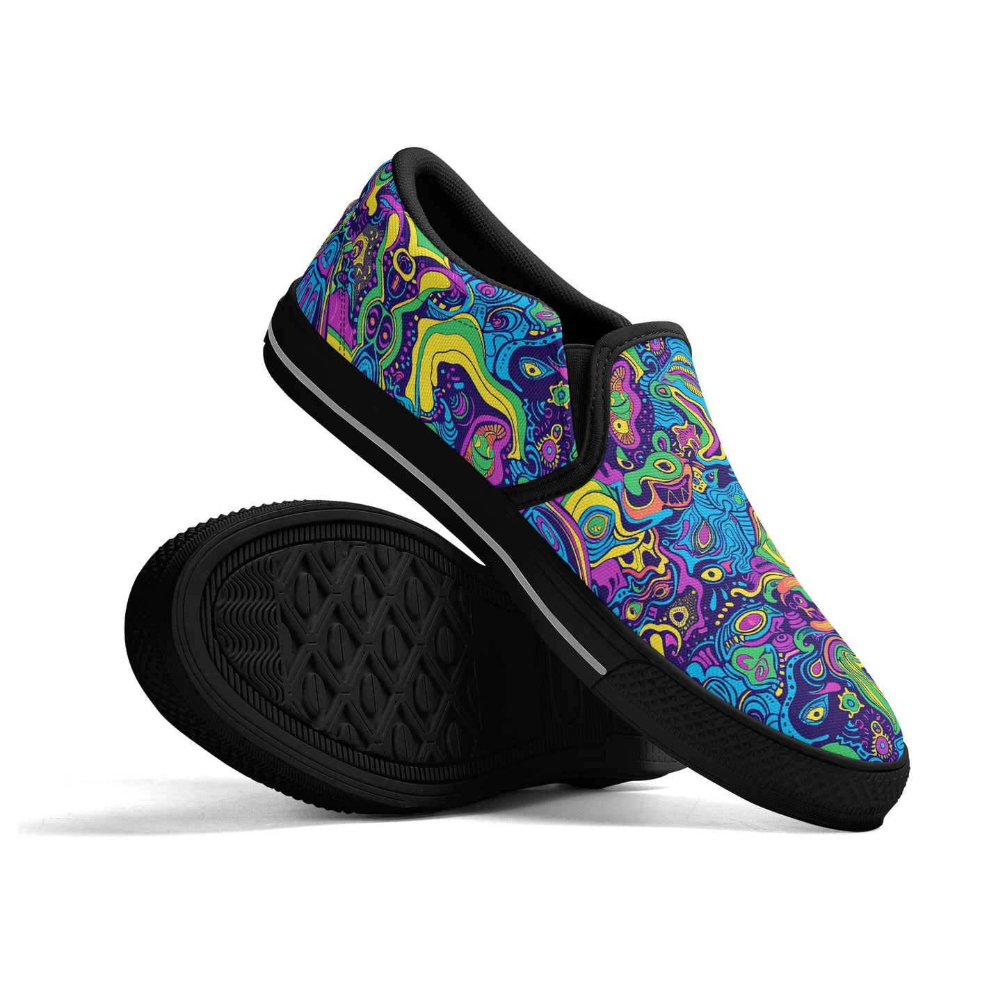 Vivid Visions Mens Slip On Shoes