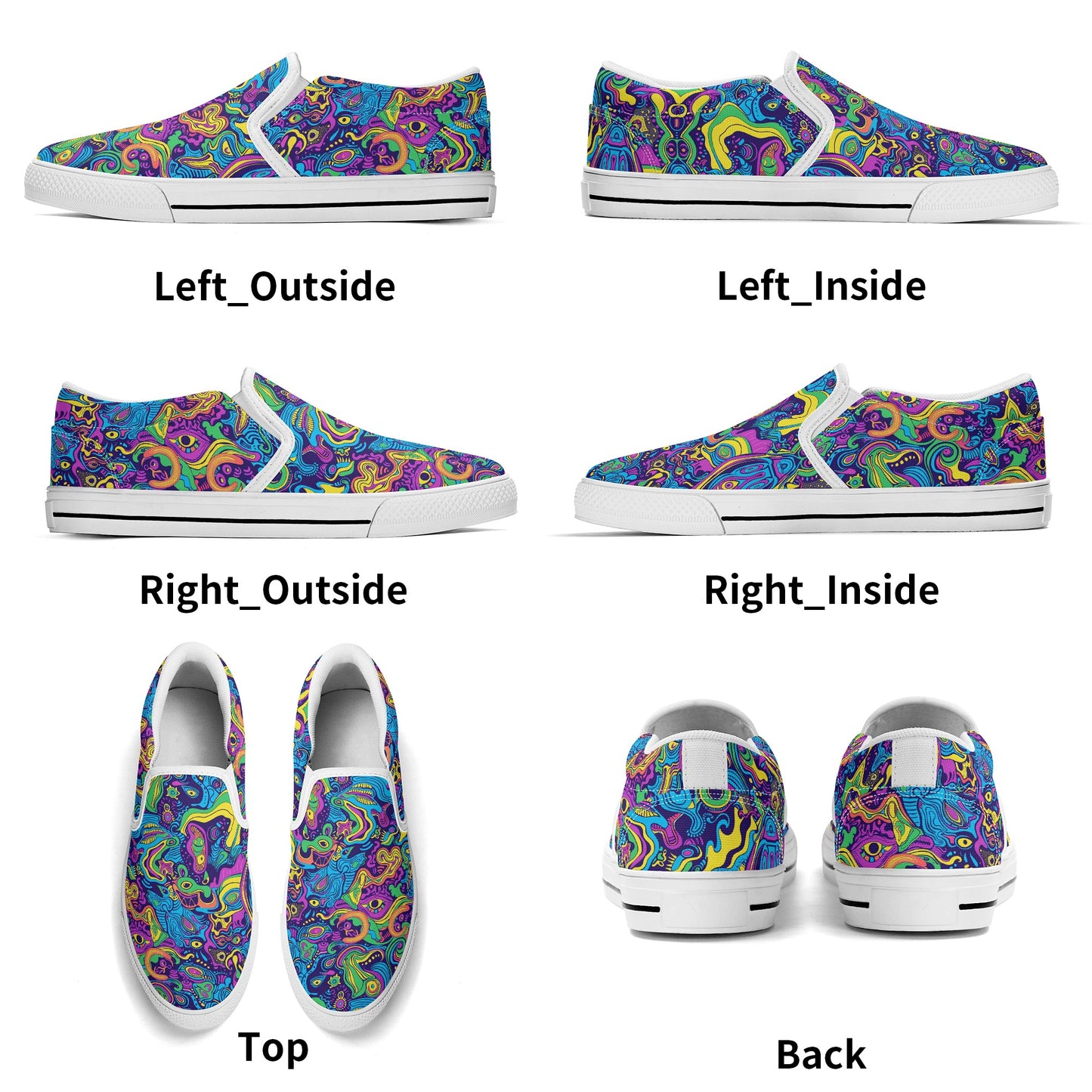 Vivid Visions Mens Slip On Shoes