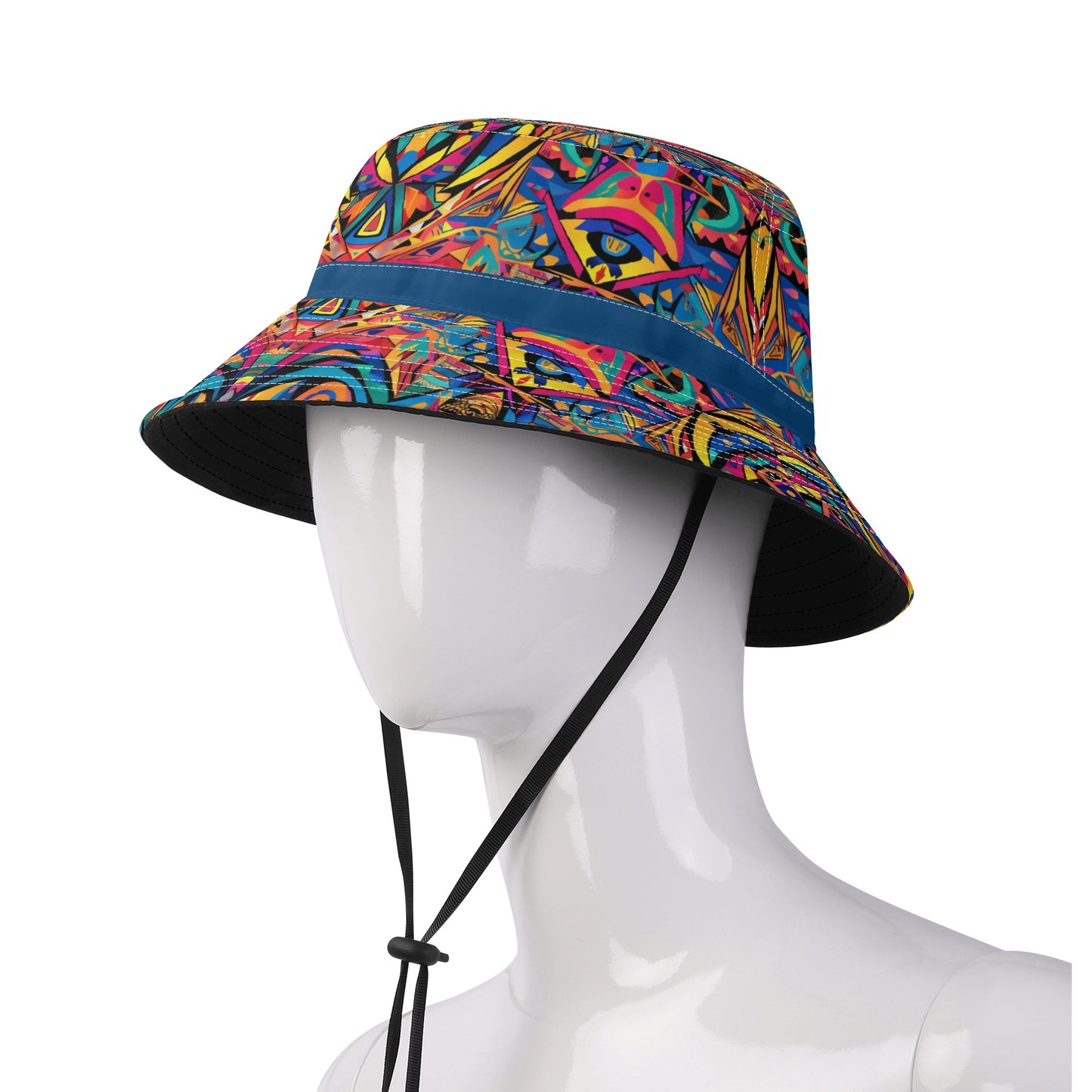 Vibrant Visions Bucket Hat with Adjustable String