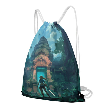 Zelda Tomb Raider Drawstring Bag