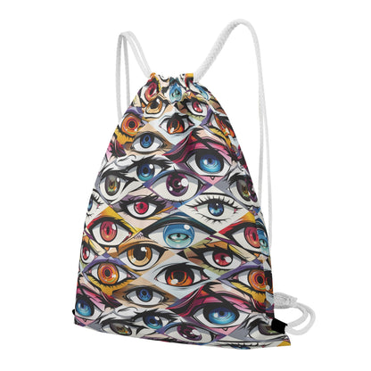 Anime Eyes Drawstring Bag