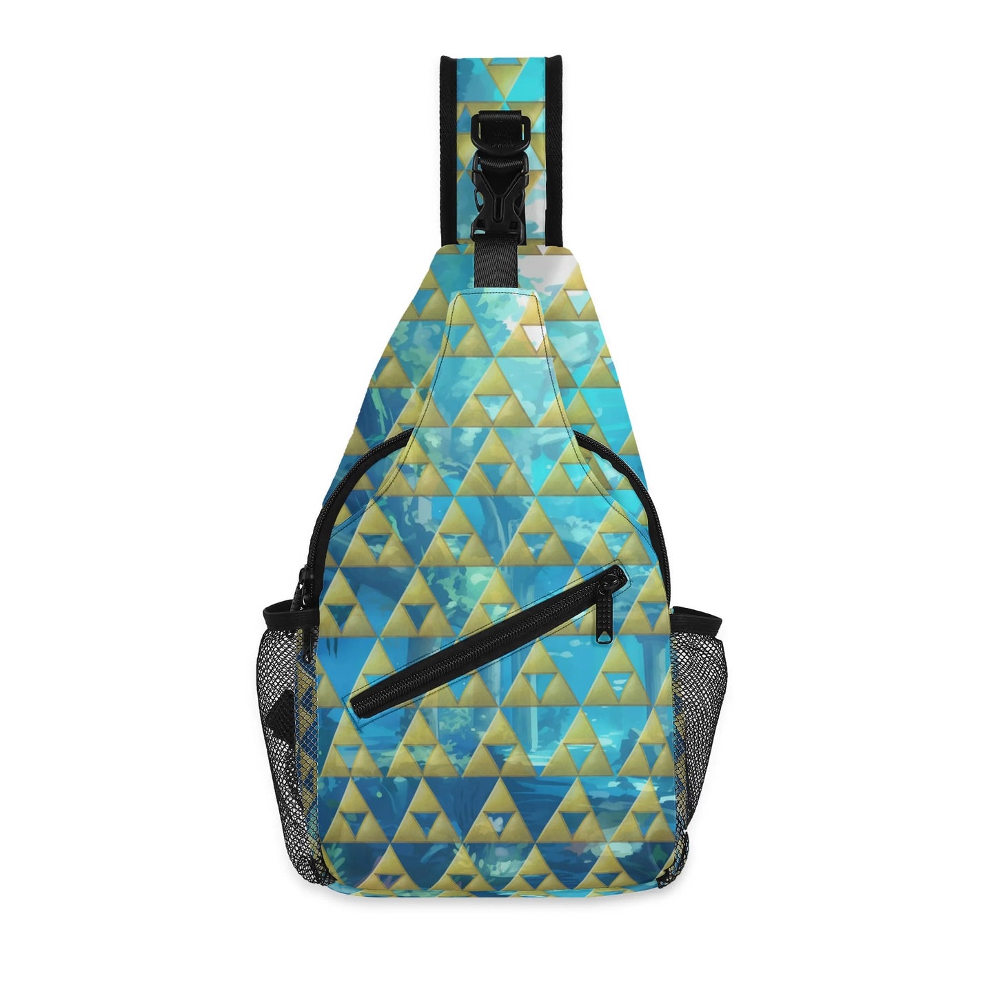 Tri-Force Tunic Chest Crossbody Bag with Adjustable Strap