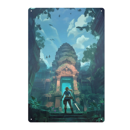 Zelda Tomb Raider Iron Sheet Wall Art