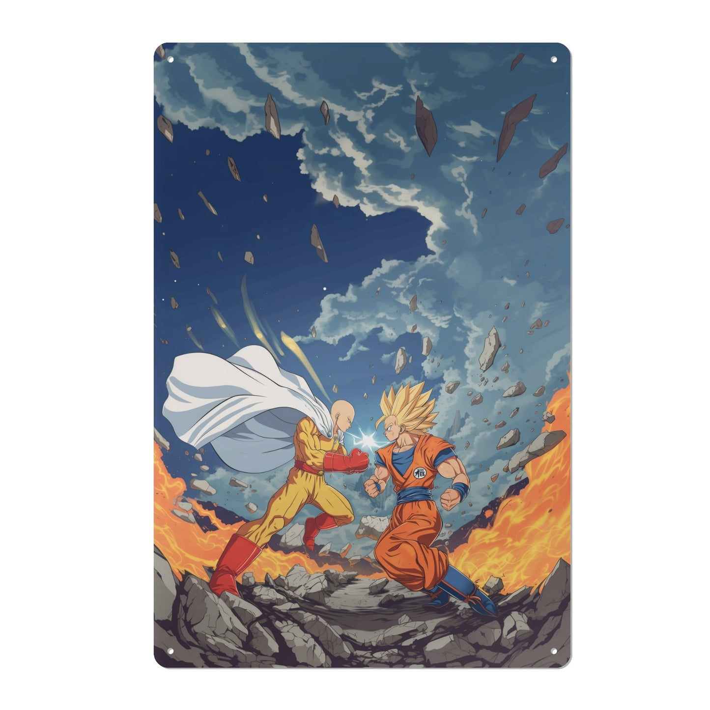 Satima vs. Goku Iron Sheet Wall Art