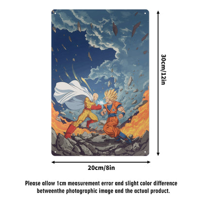 Satima vs. Goku Iron Sheet Wall Art