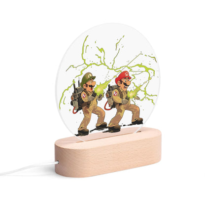 Mario Bros. Ghostbusters Acrylic Round Lamp