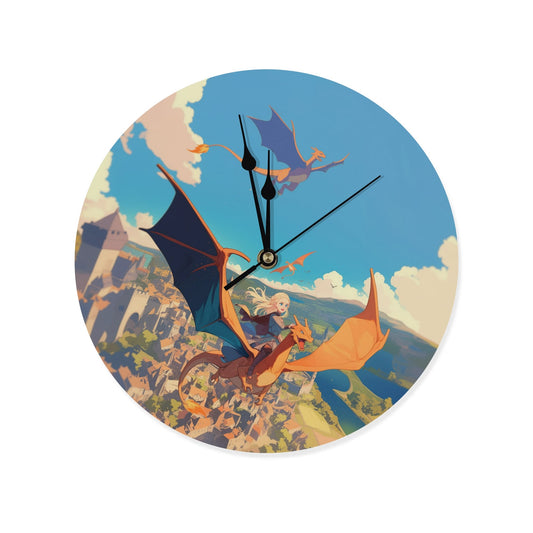 Daenerys & Charizard Wall Clock (10-16 Inch)