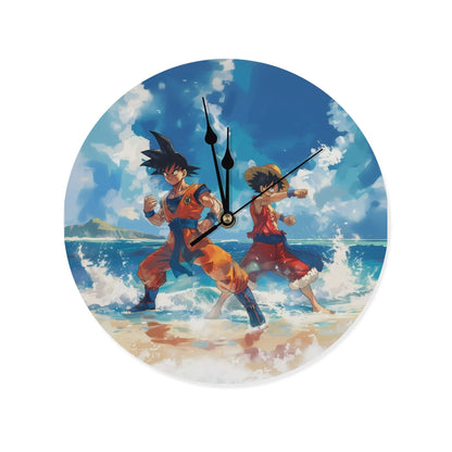 Goku & Luffy Wall Clock (10-16 Inch)